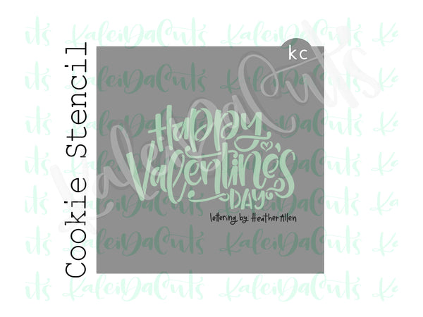 Happy Valentine's Day Banner Cookie Cutter | Stamp | Stencil #4