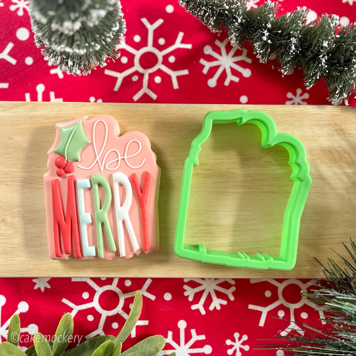 Be Merry Plaque Cookie Cutter