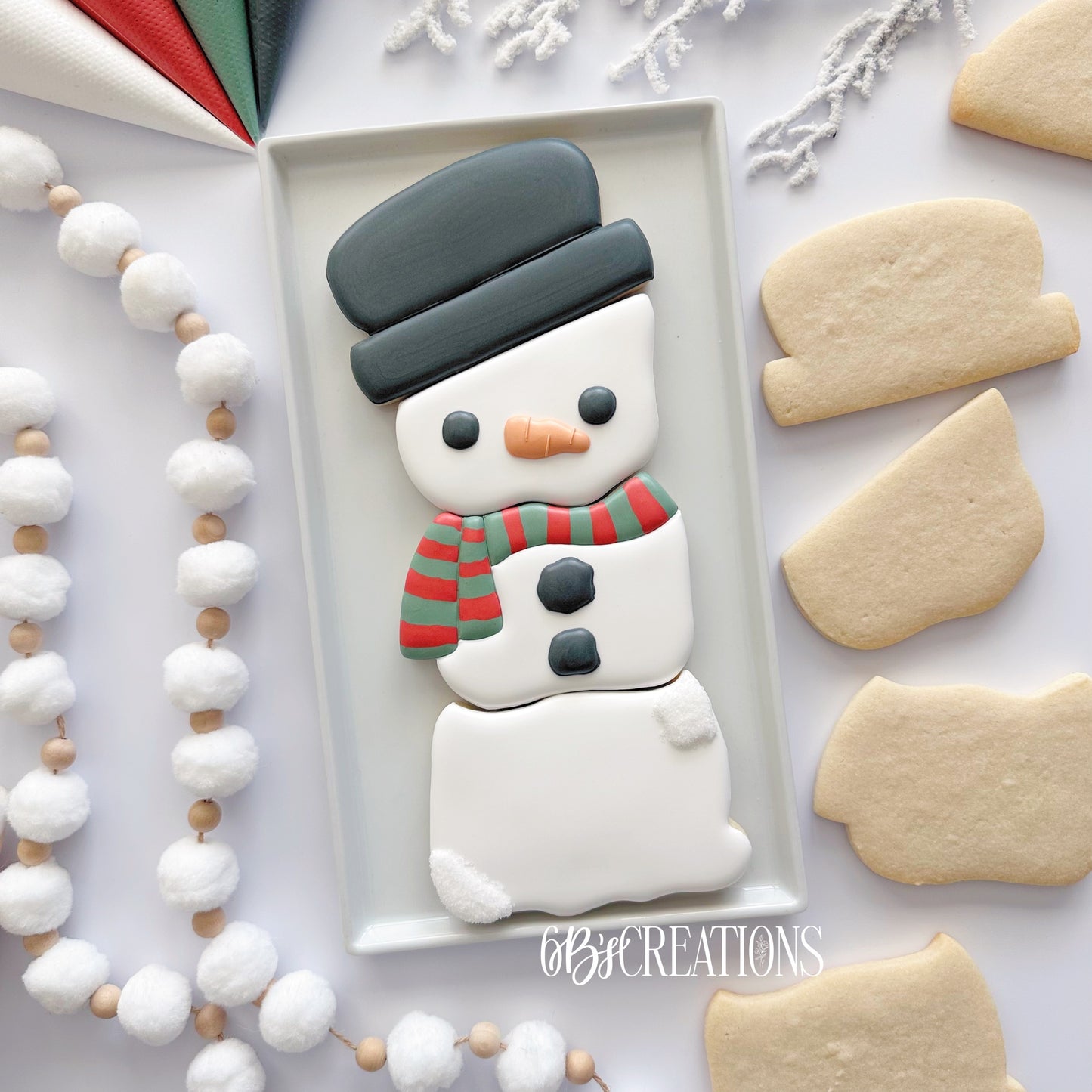 6 B's Creations (Teaching Partners) Build a Snowman Set of 5 Cookie Cutters