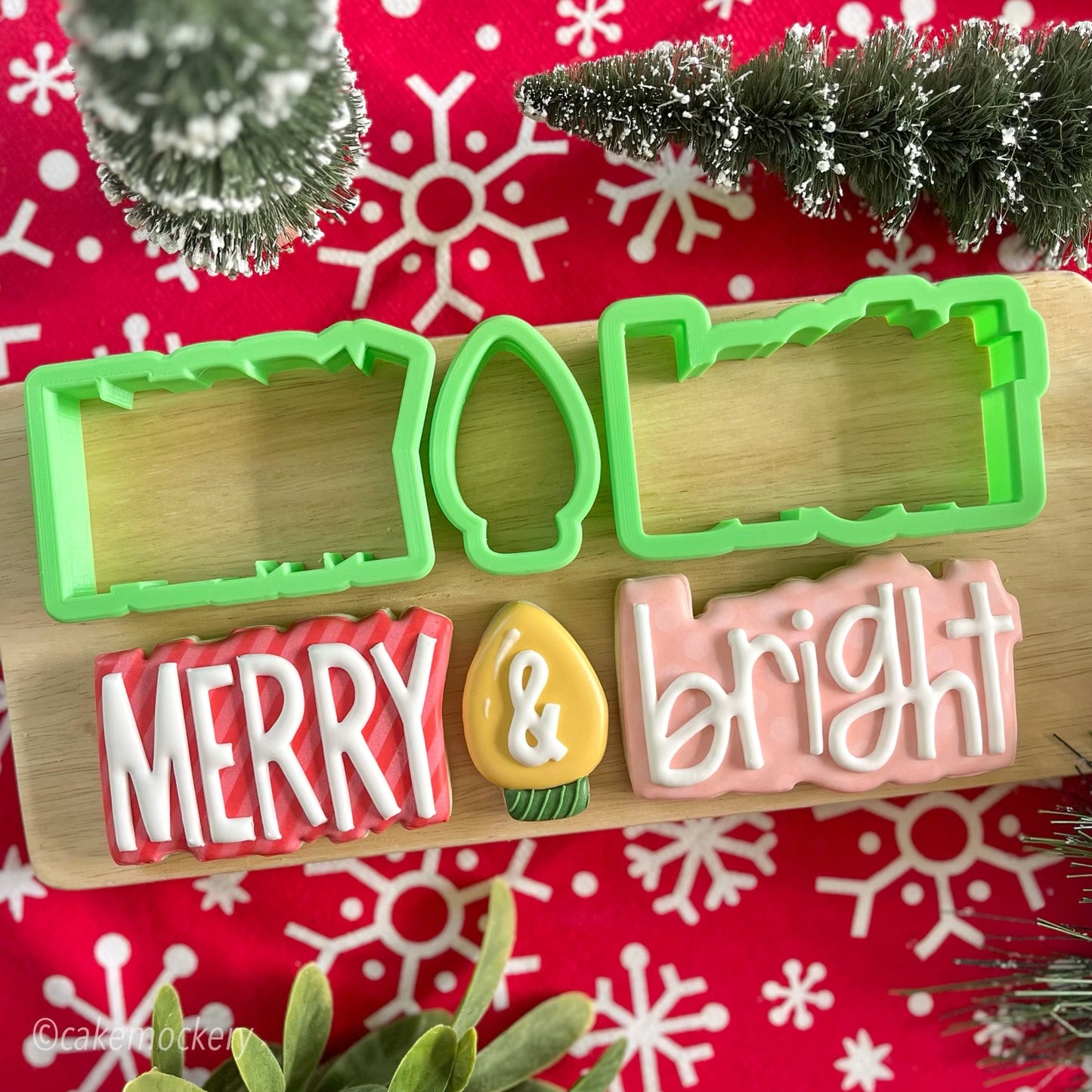 Skinny Merry and Bright Cookie Cutter Set of 3