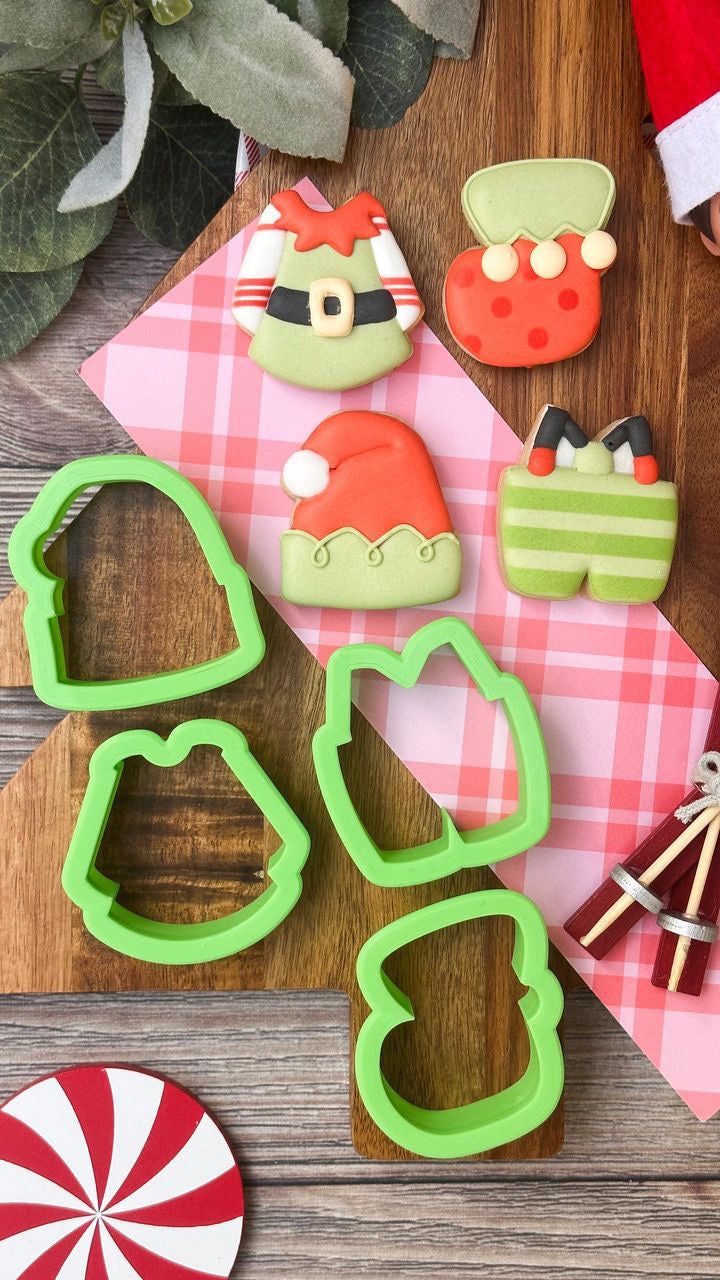 Elf Clothes Set of 4 Cookie Cutters