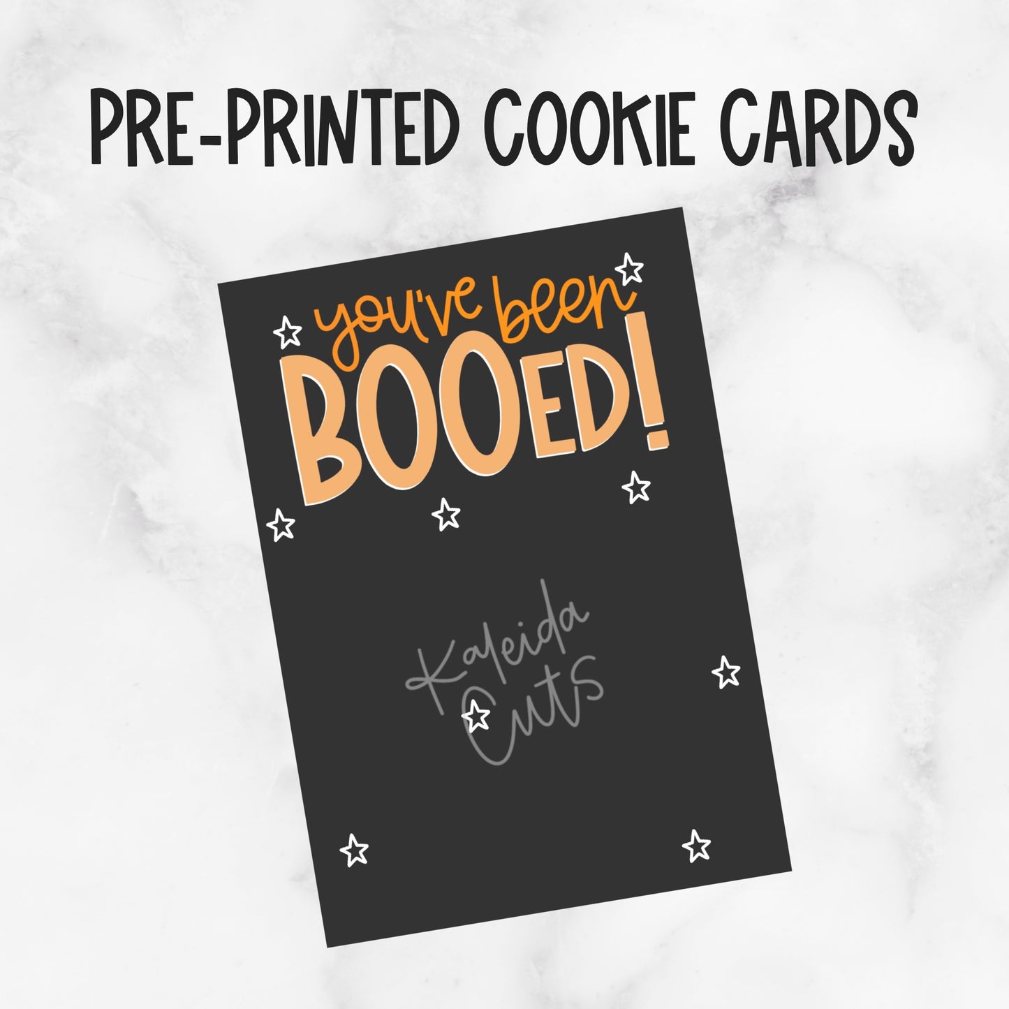 You've Been Booed! Cookie Card 3.5" x 5" Pre-Printed Pack of 25