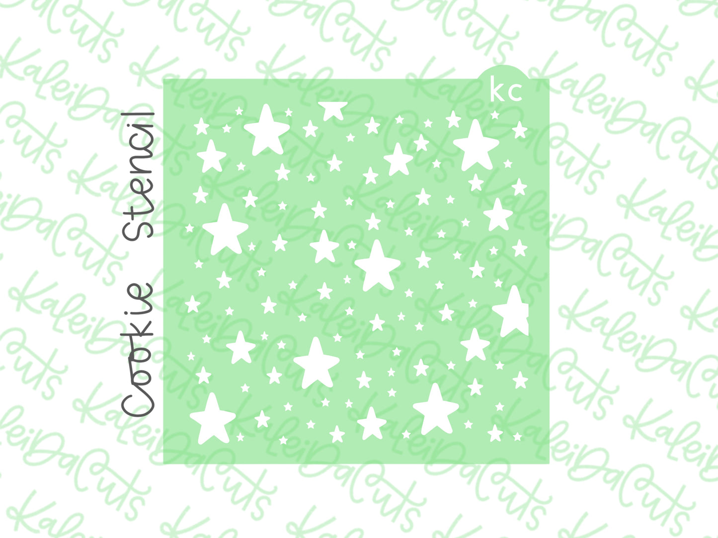 Scattered Stars Pattern Stencil