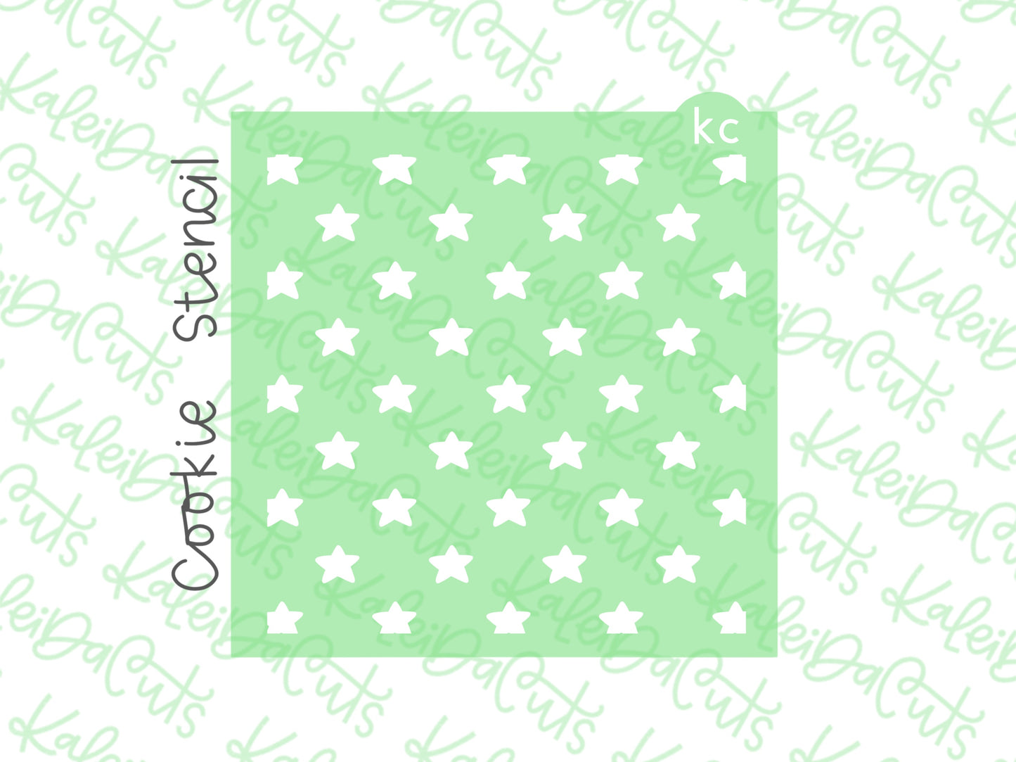 Lined Hand Drawn Star Pattern Stencil