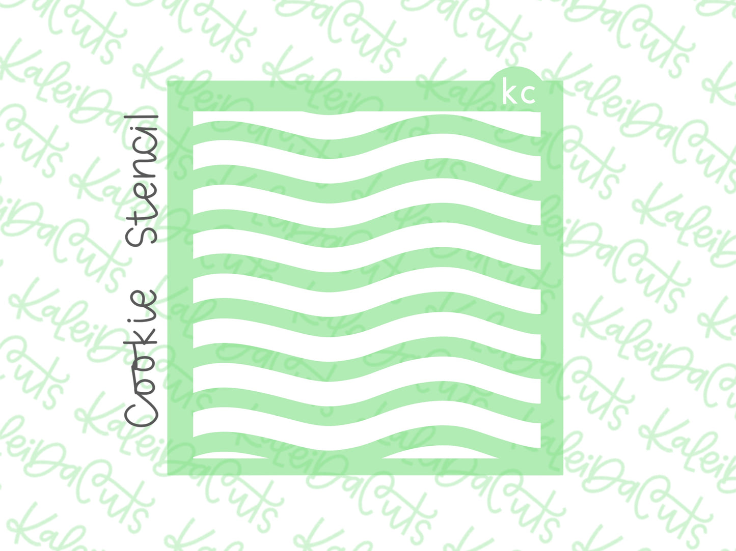 Wavy Lines Pattern Stencil