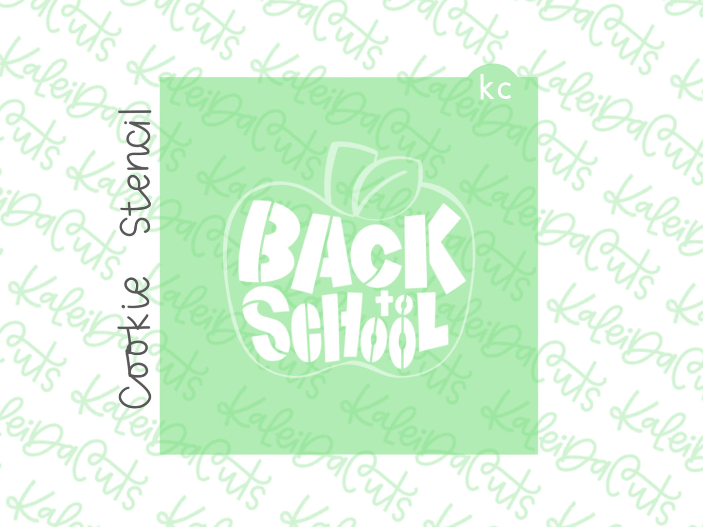 Back to School Apple Stencil