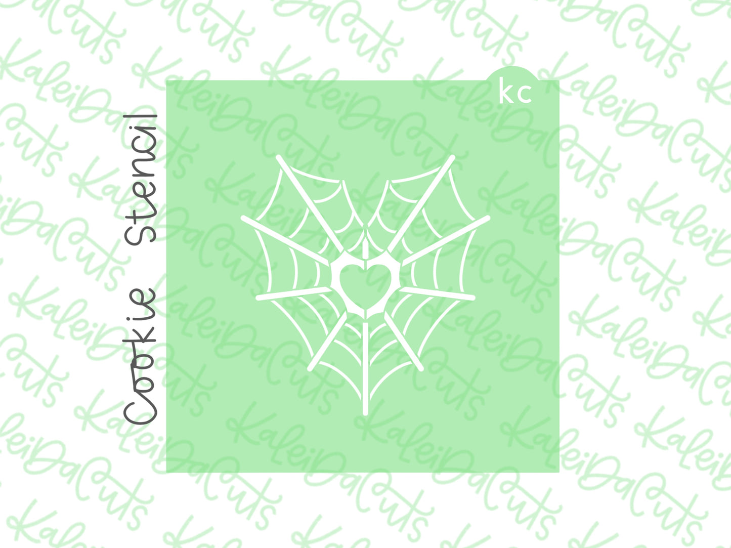 Spiderweb Heart Stencil