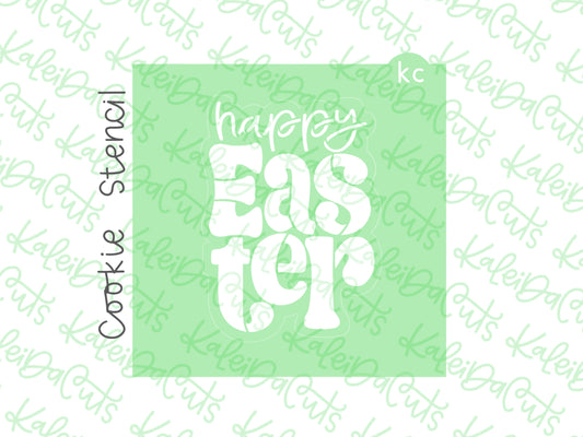 Happy Easter Plaque Stencil