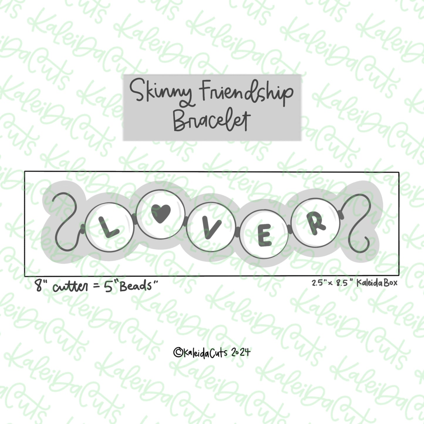 Skinny Friendship Bracelet Cookie Cutter