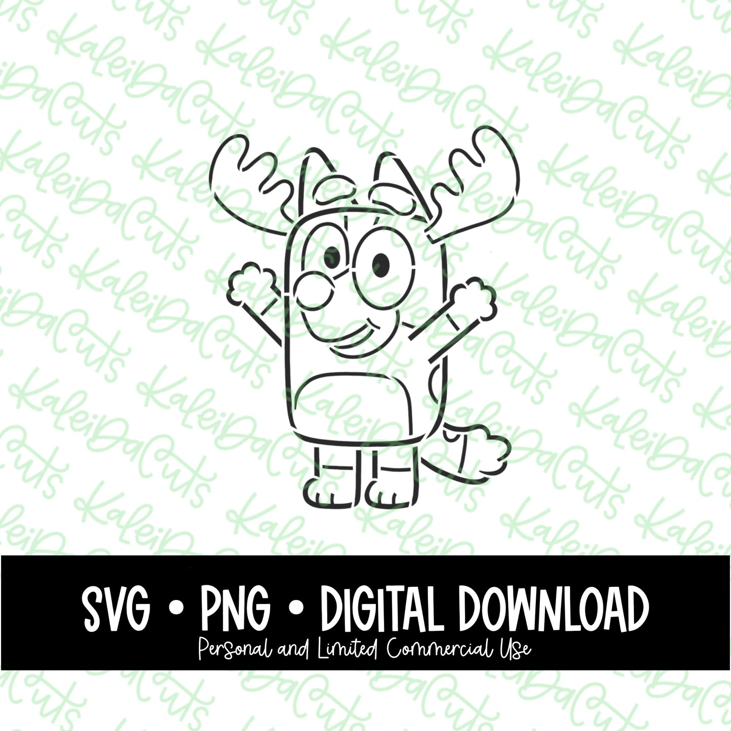 PYO Holiday Pup Reindeer Digital Download