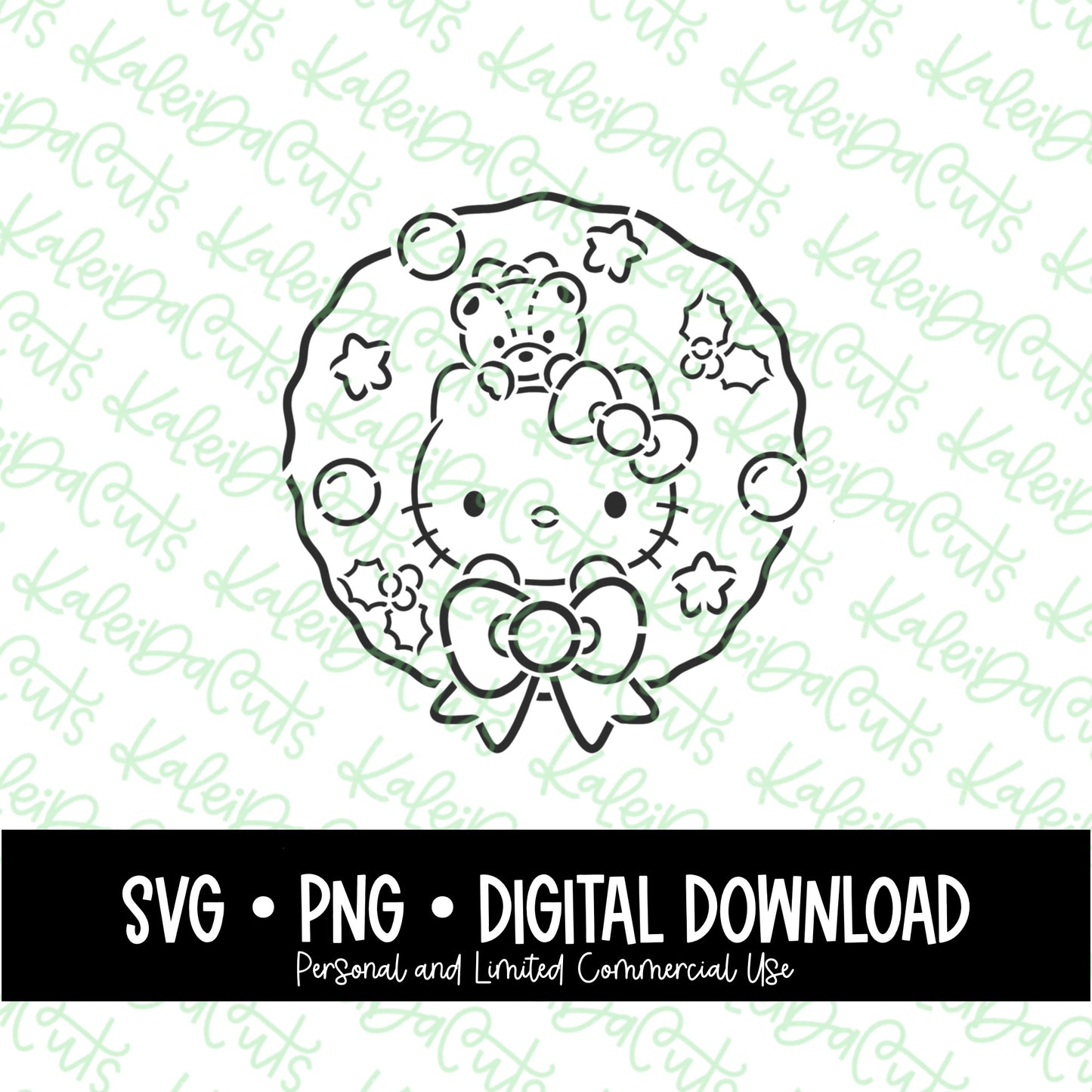 PYO Kitty Wreath Digital Download