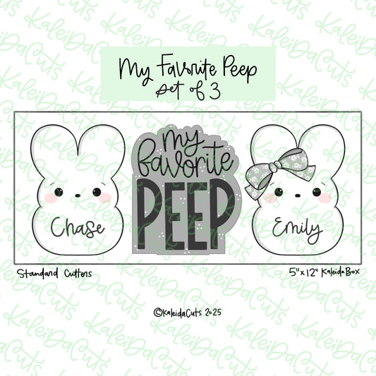 My Favorite Peep Cookie Cutter Set of 3