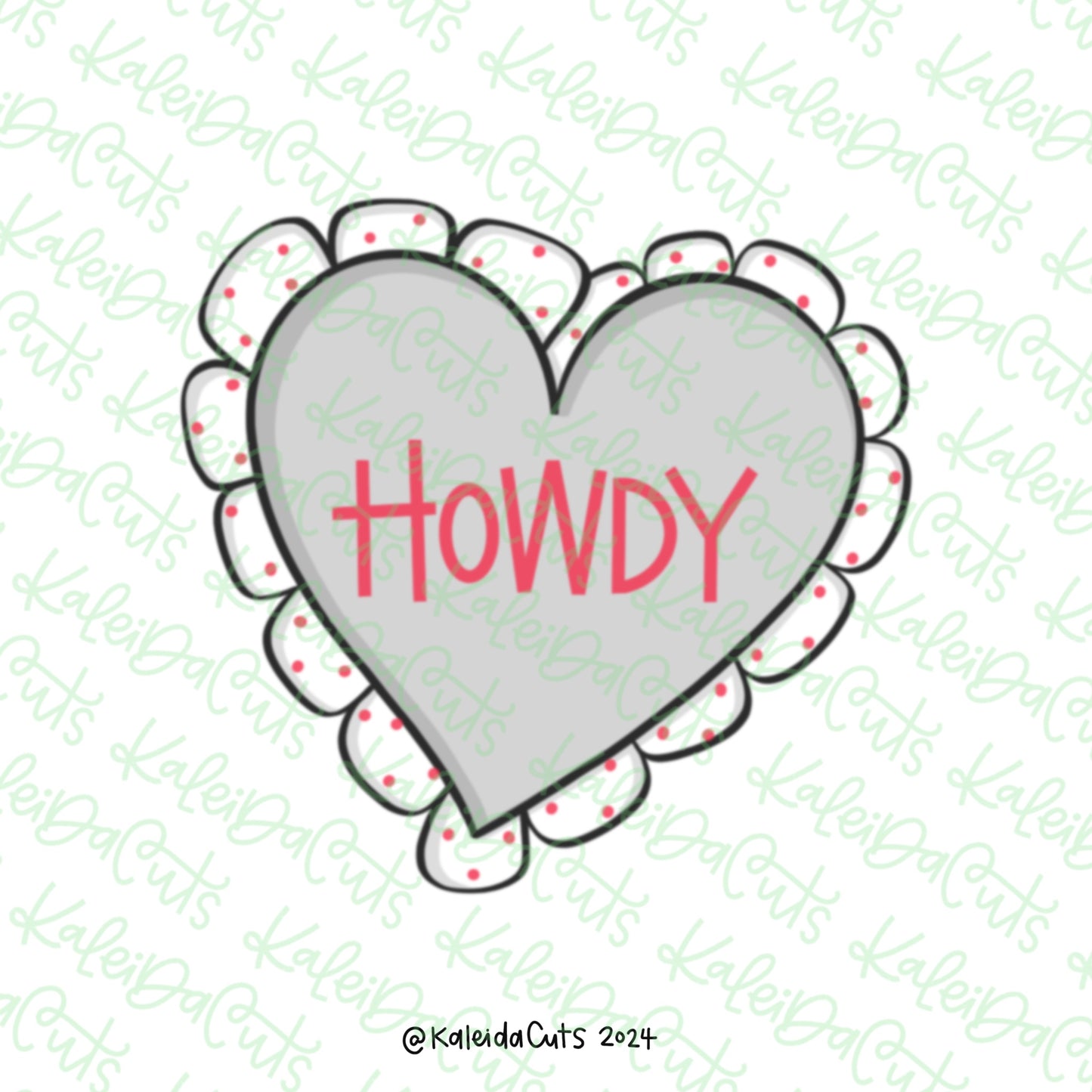 Howdy Heart Cookie Cutter