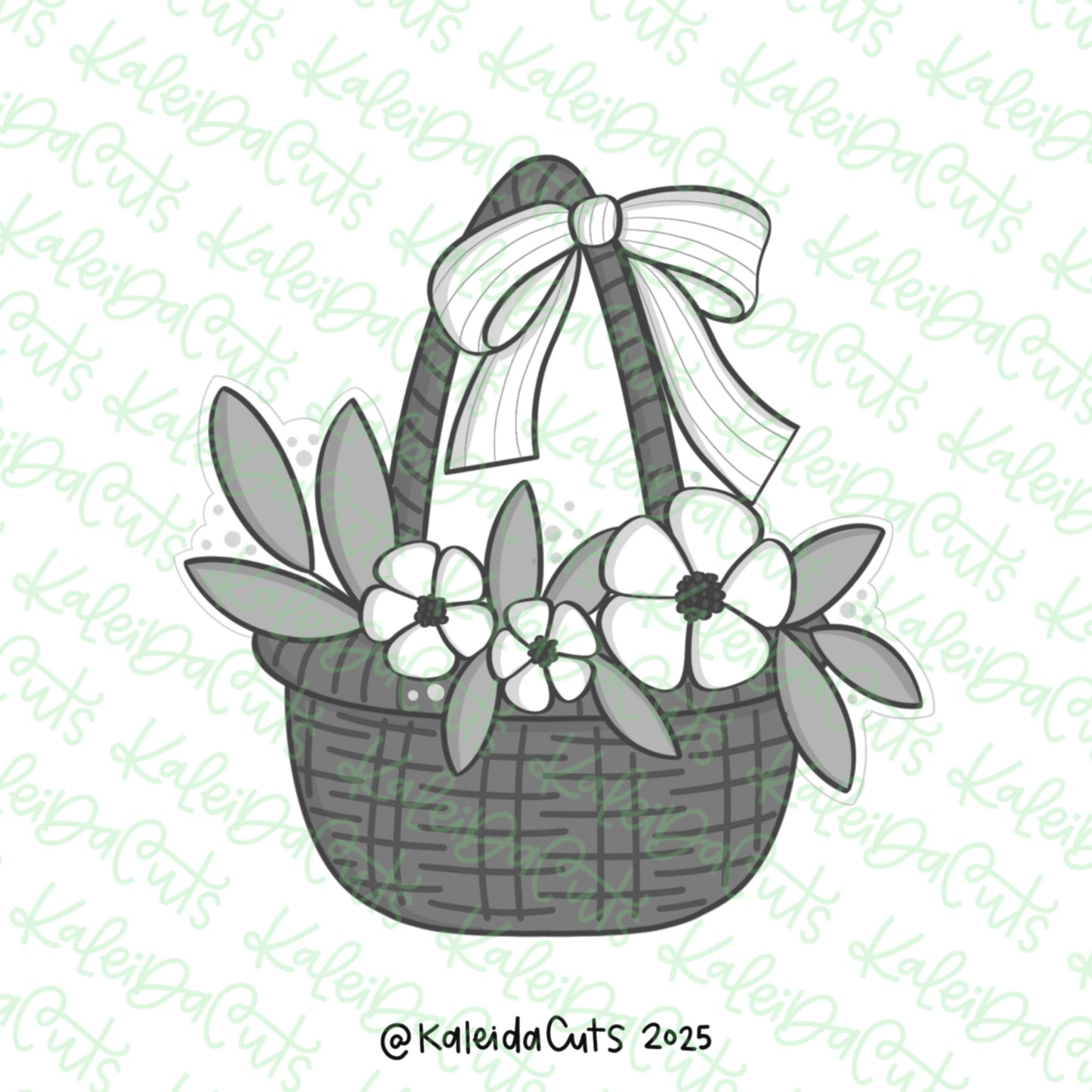 Easter Basket Greenery Cookie Cutter