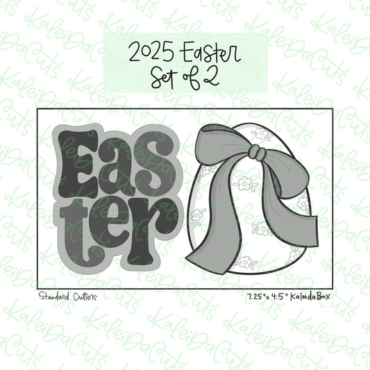 2025 Easter Egg Cookie Cutter Set of 2