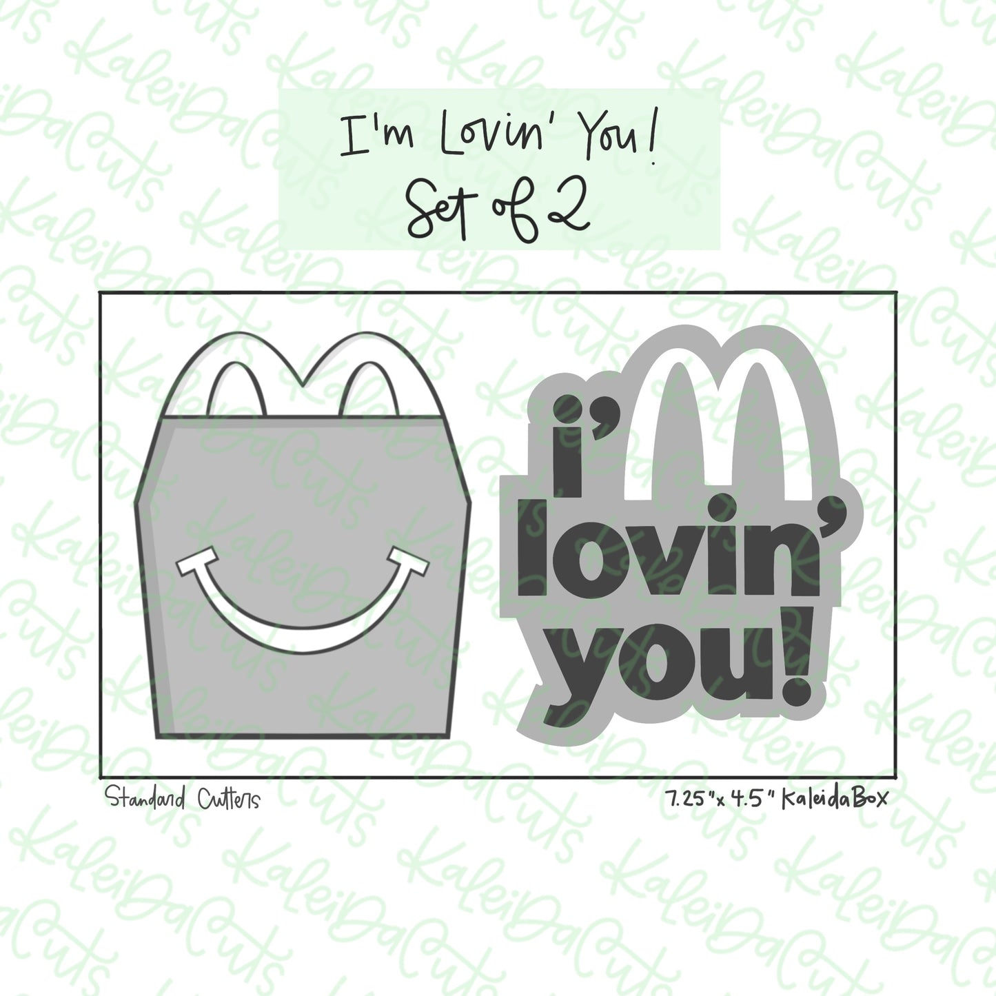 I'm Lovin You Cookie Cutter Set of 2