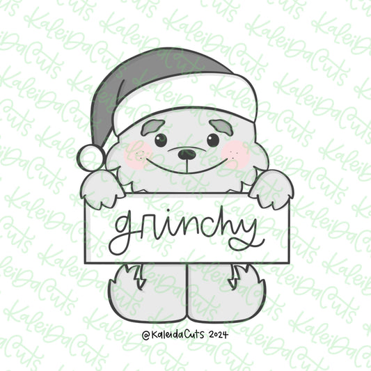 Grinchy Plaque Cookie Cutter