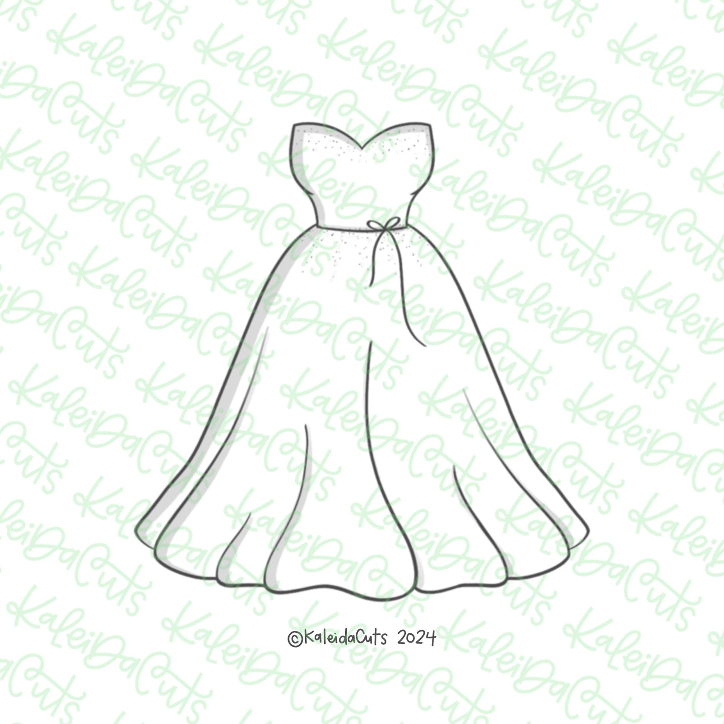 Classic Wedding Gown Cookie Cutter