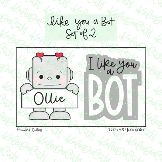 Like You a Bot Cookie Cutter Set of 2