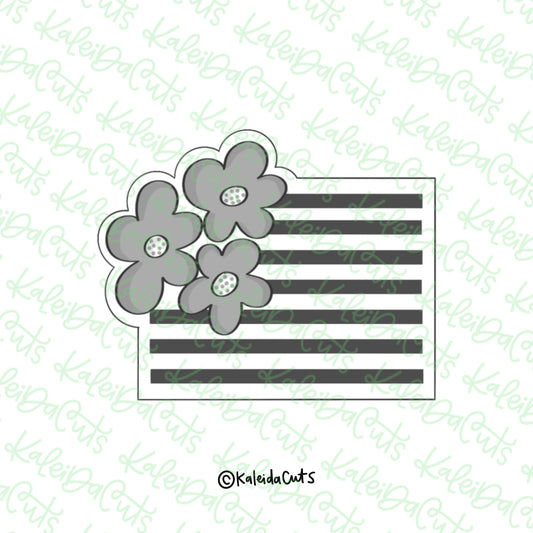 Floral Flag Cookie Cutter