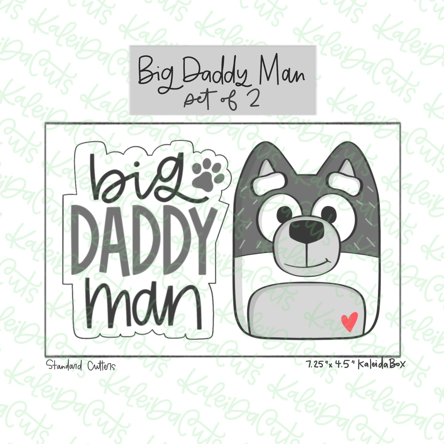 Big Daddy Man Cookie Cutter Set of 2