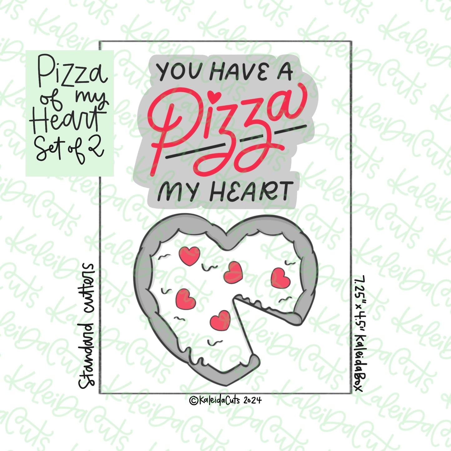 Pizza My Heart Cookie Cutter Set of 2