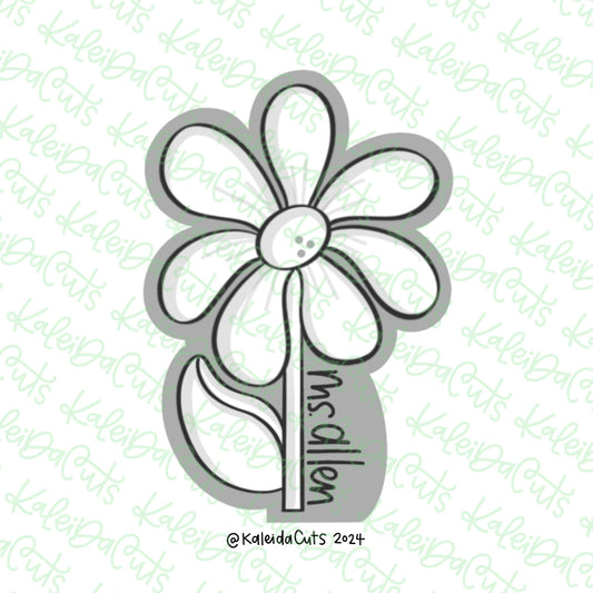 Whimsy Flower Name Stem Cookie Cutter