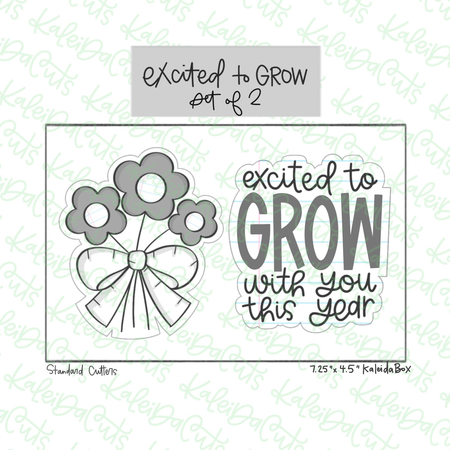 Excited to GROW With You Cookie Cutter Set of 2