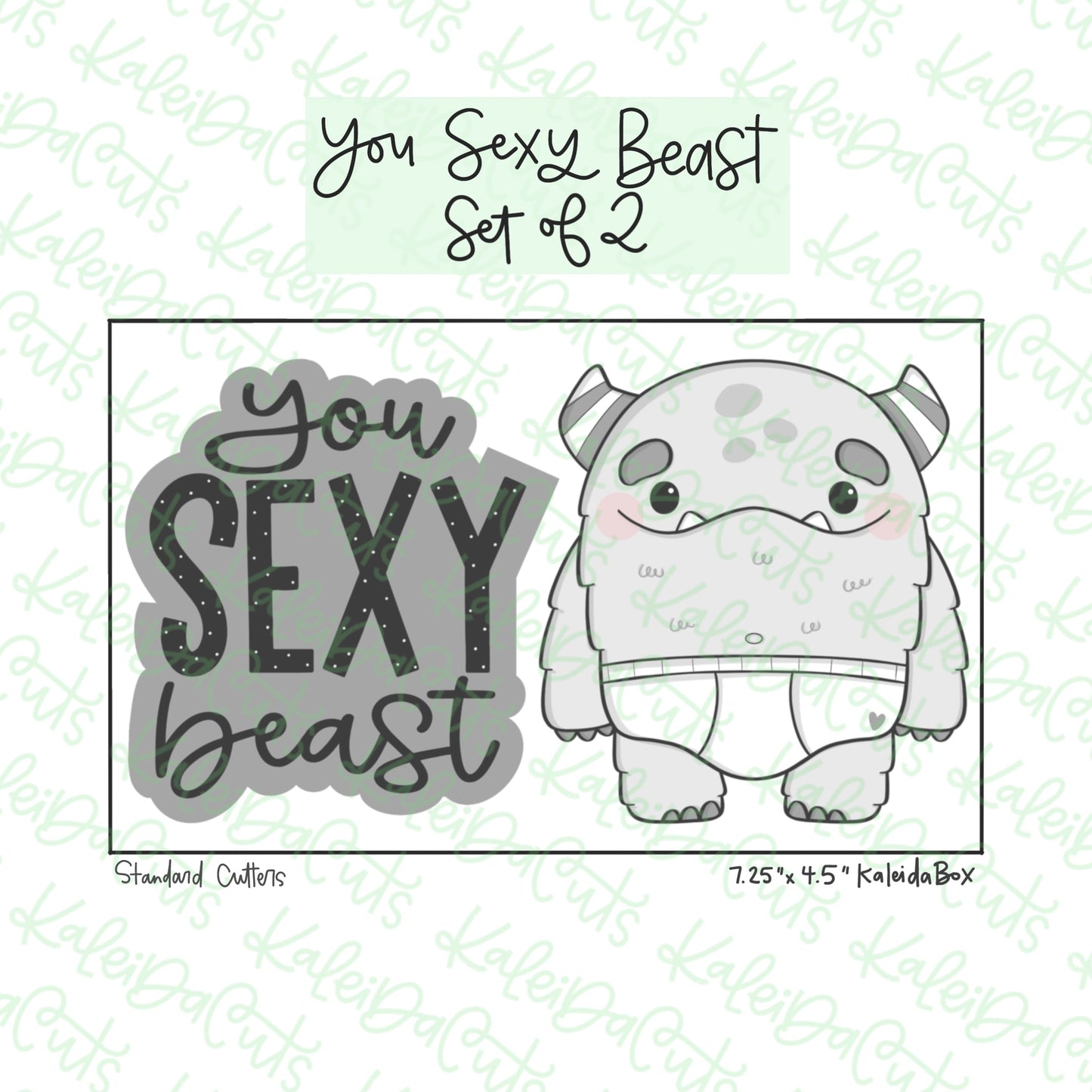 You Sexy Beast Cookie Cutter Set of 2