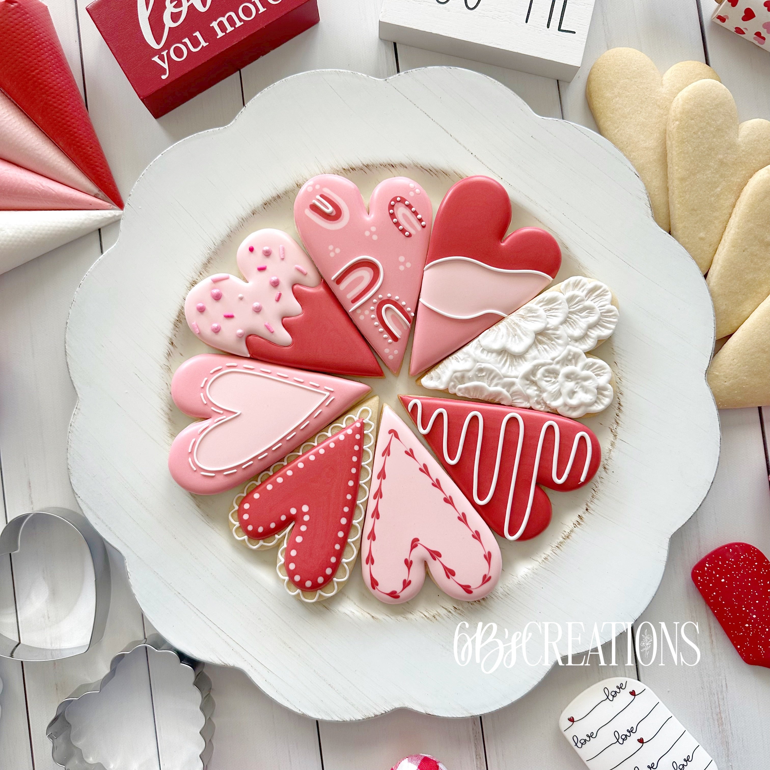Ateco 6-Piece Heart Cookie Cutter Set - WebstaurantStore