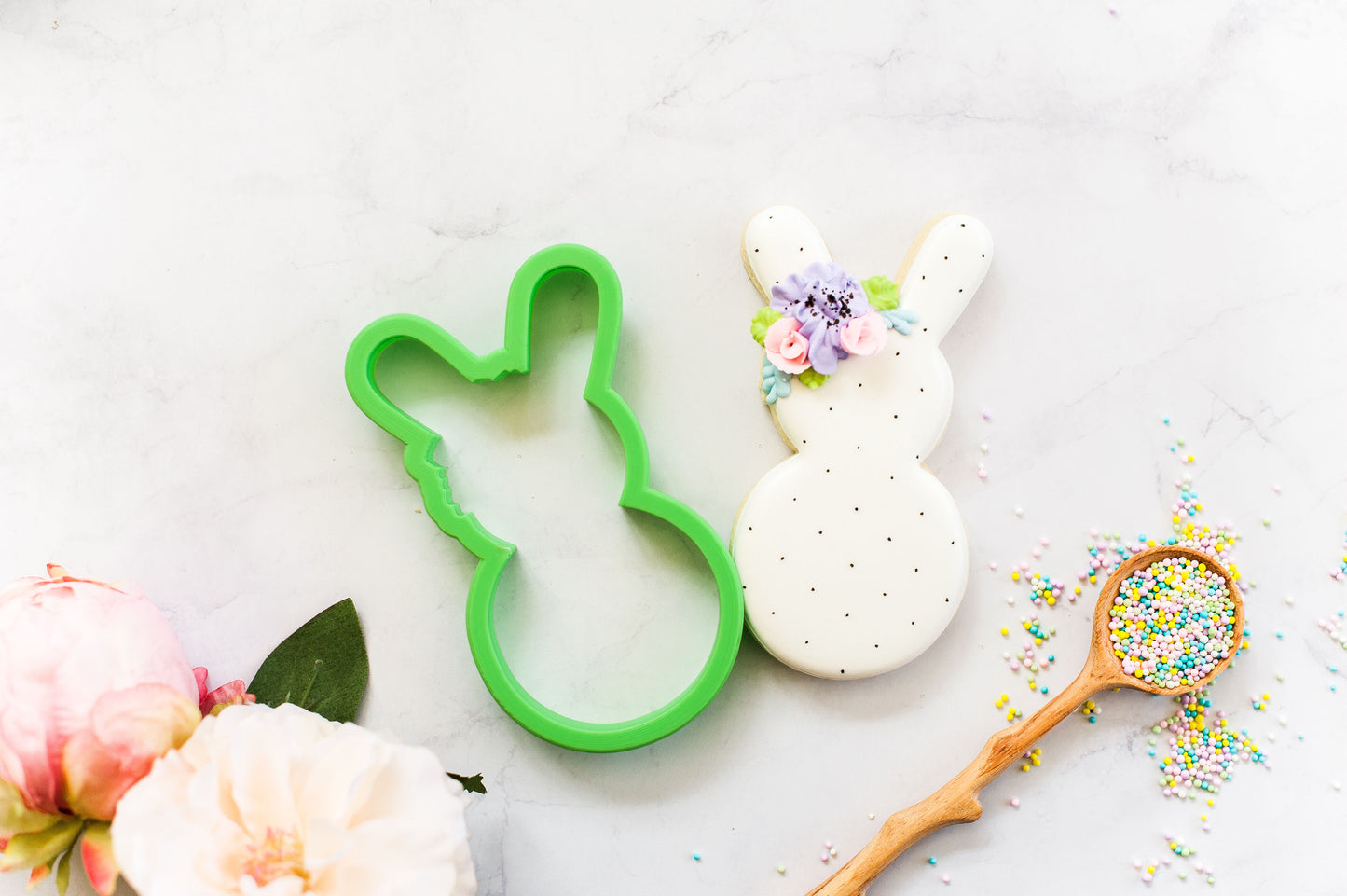 Dainty Floral Bunny Cookie Cutter