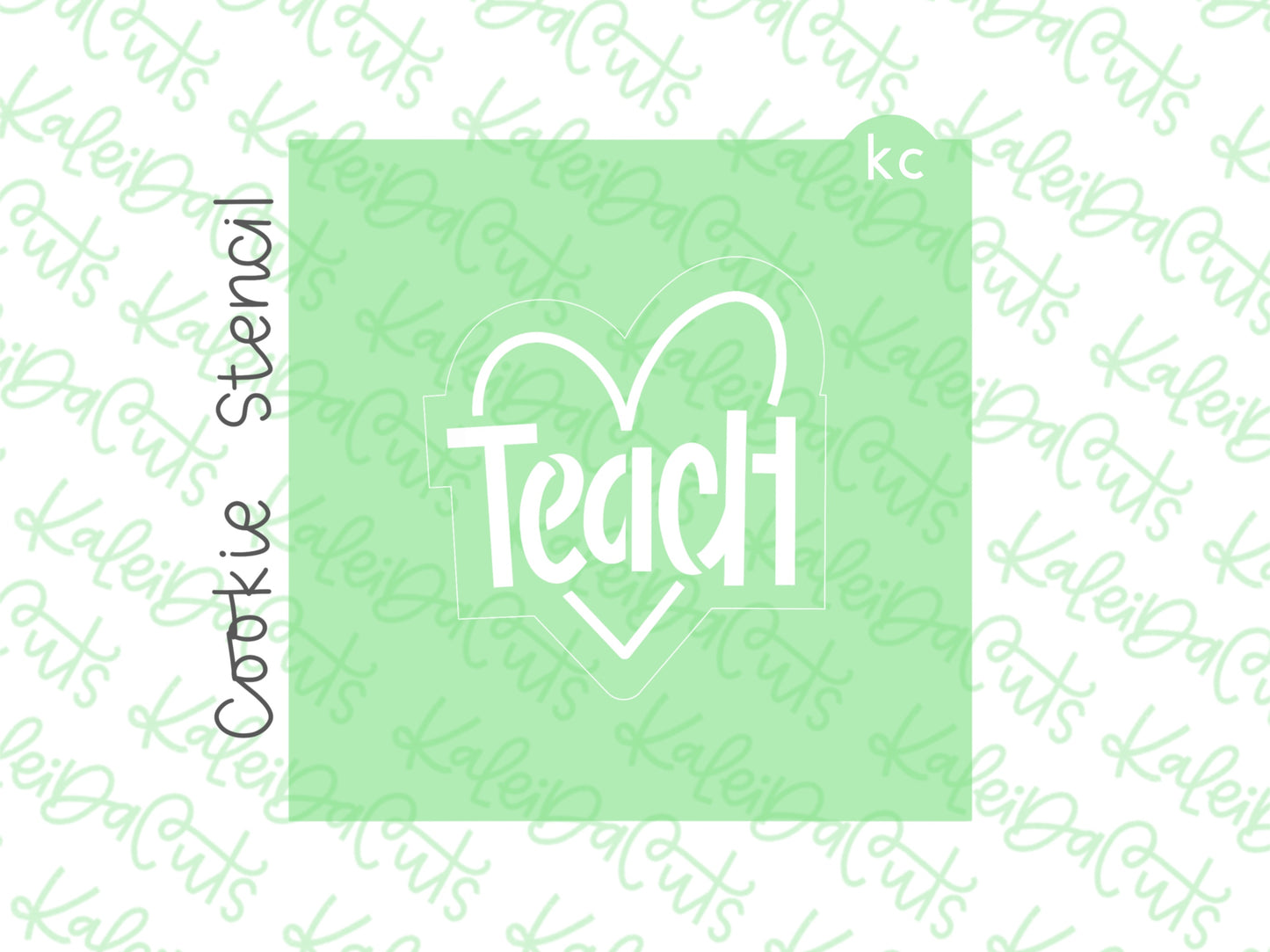 Teach Heart Stencil