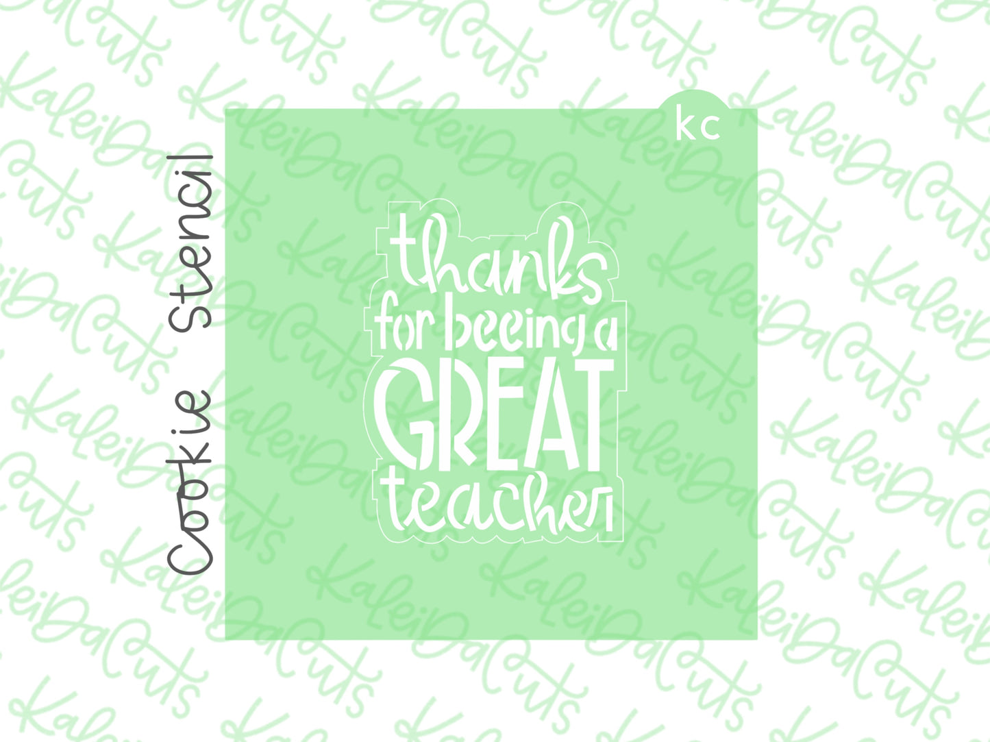 Thanks for Beeing a Great Teacher Stencil