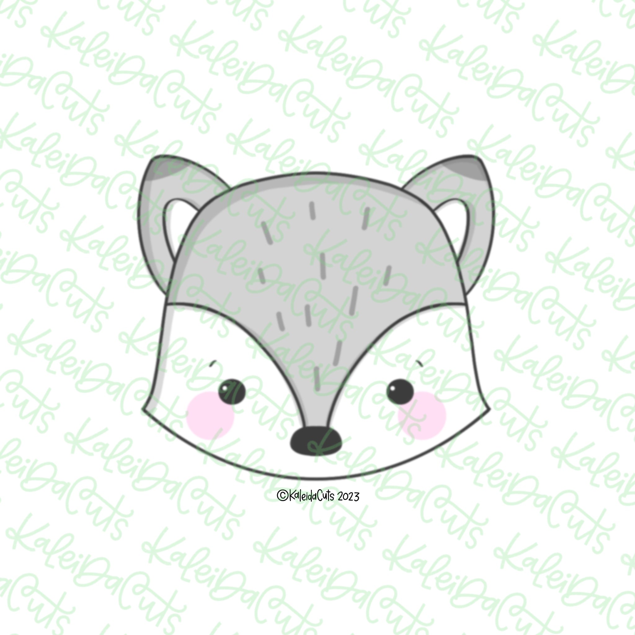 baby white fox drawing
