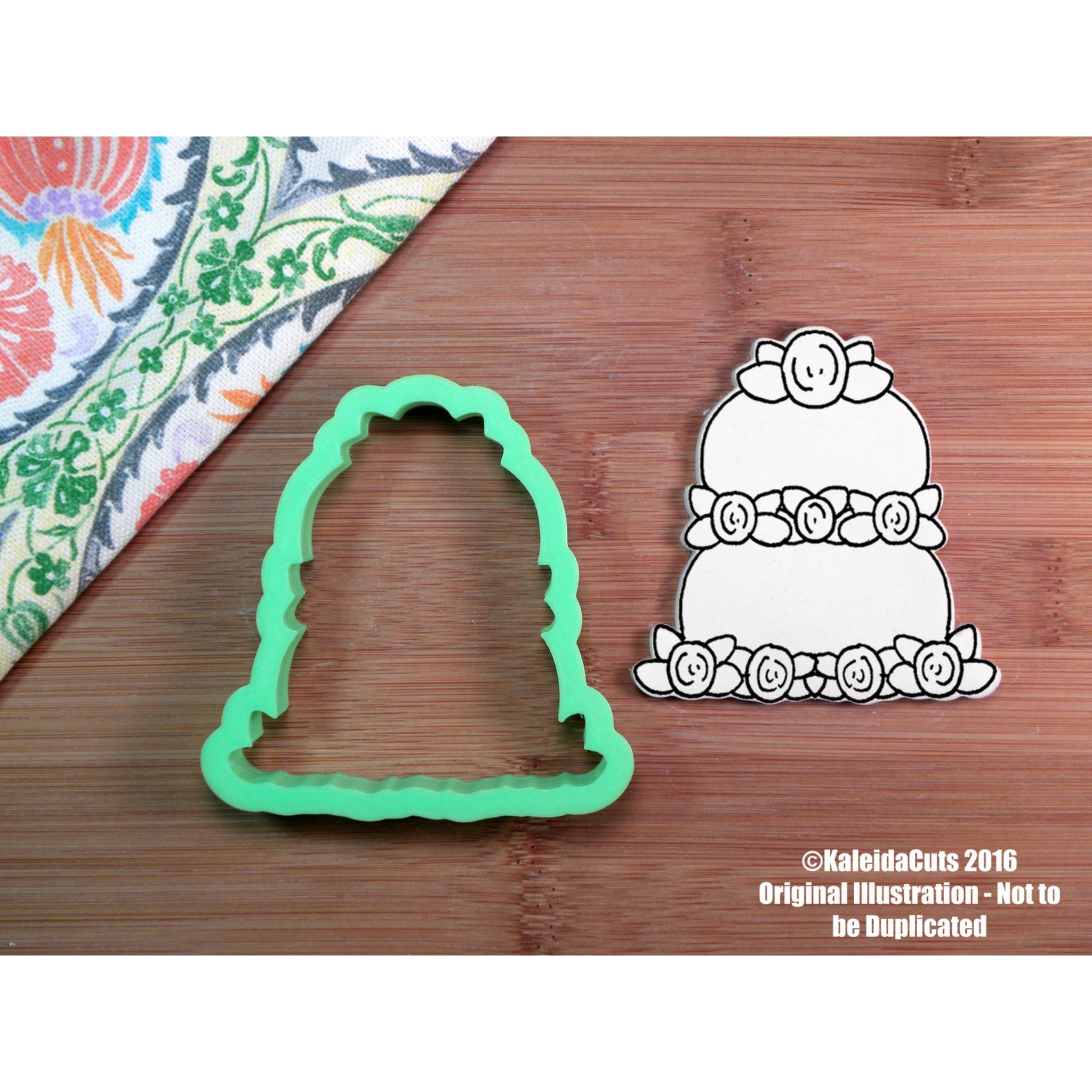 Cadie Wedding Cake Cookie Cutter Kaleidacuts