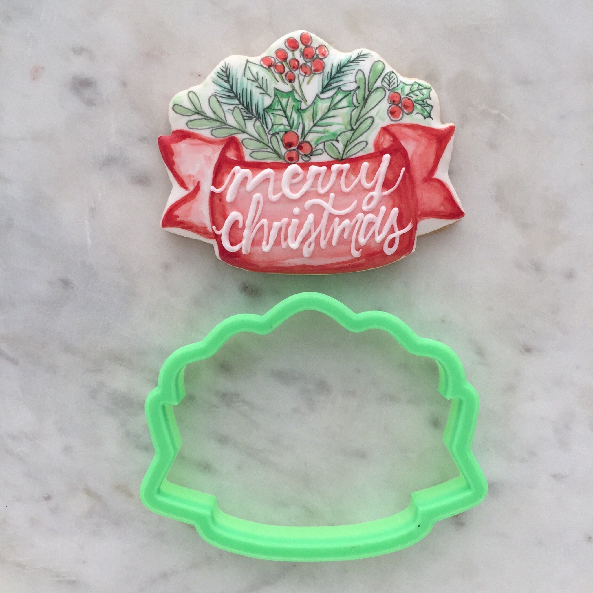 Holiday Banner Vip Cookie Cutter Kaleidacuts 8073