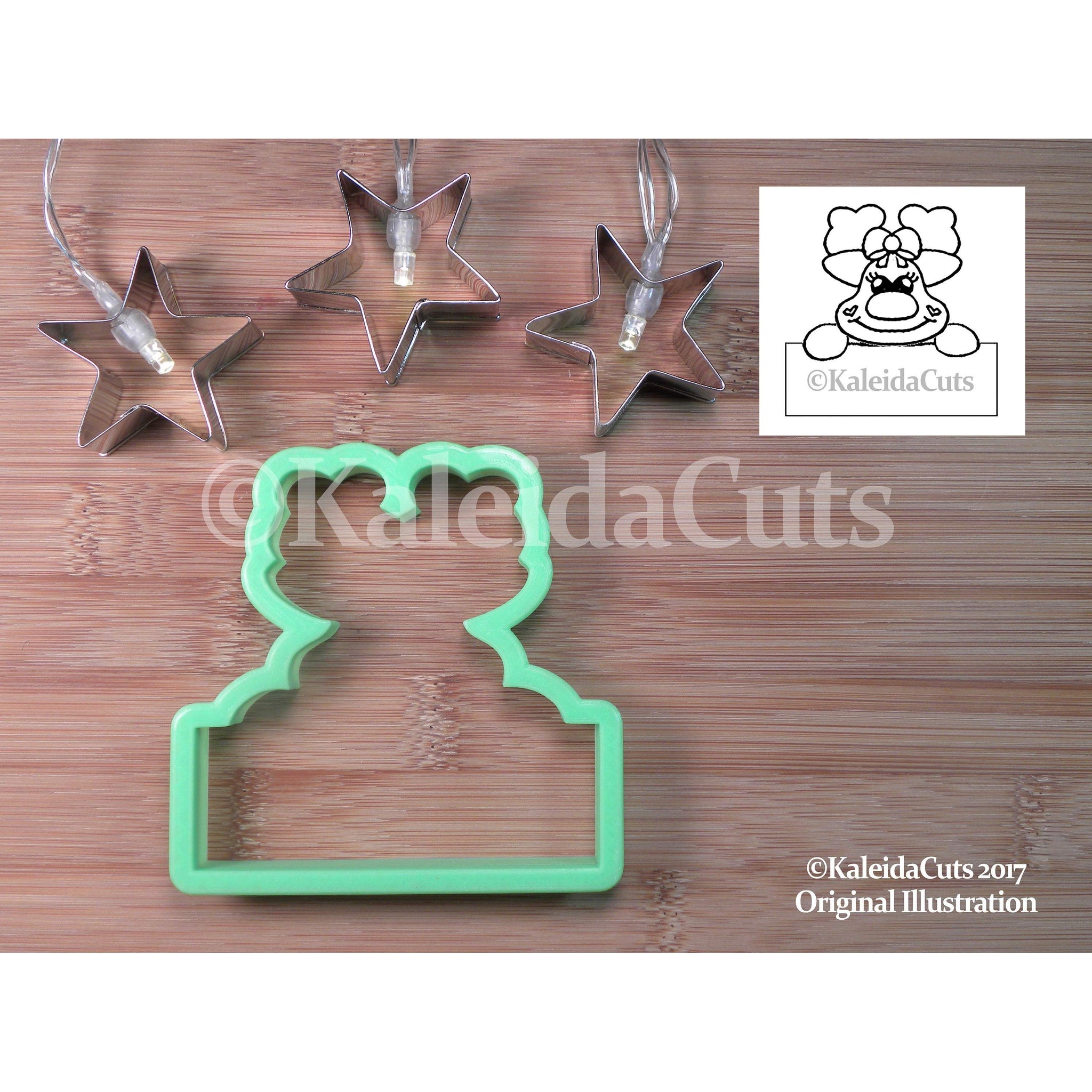 Reindeer Plaque 2 Cookie Cutter Kaleidacuts 2420