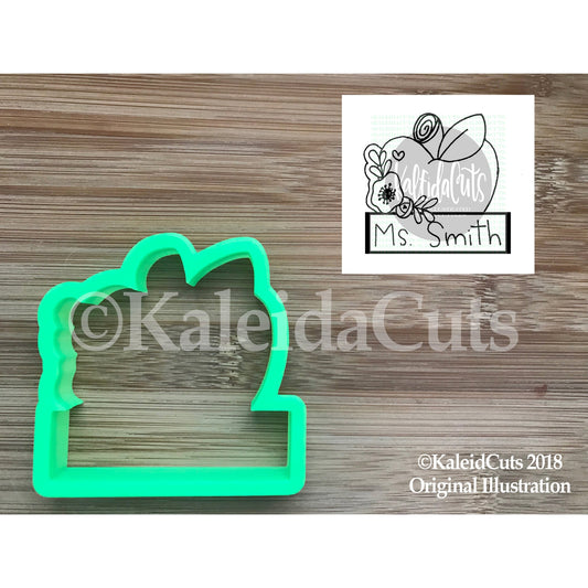 Floral Apple Plaque Cookie Cutter