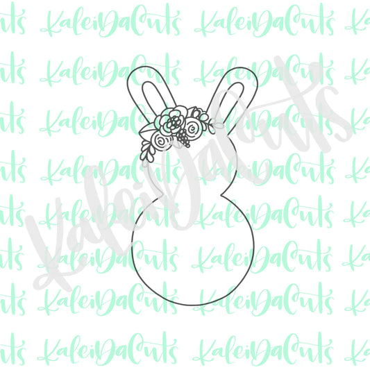 Dainty Floral Bunny Cookie Cutter