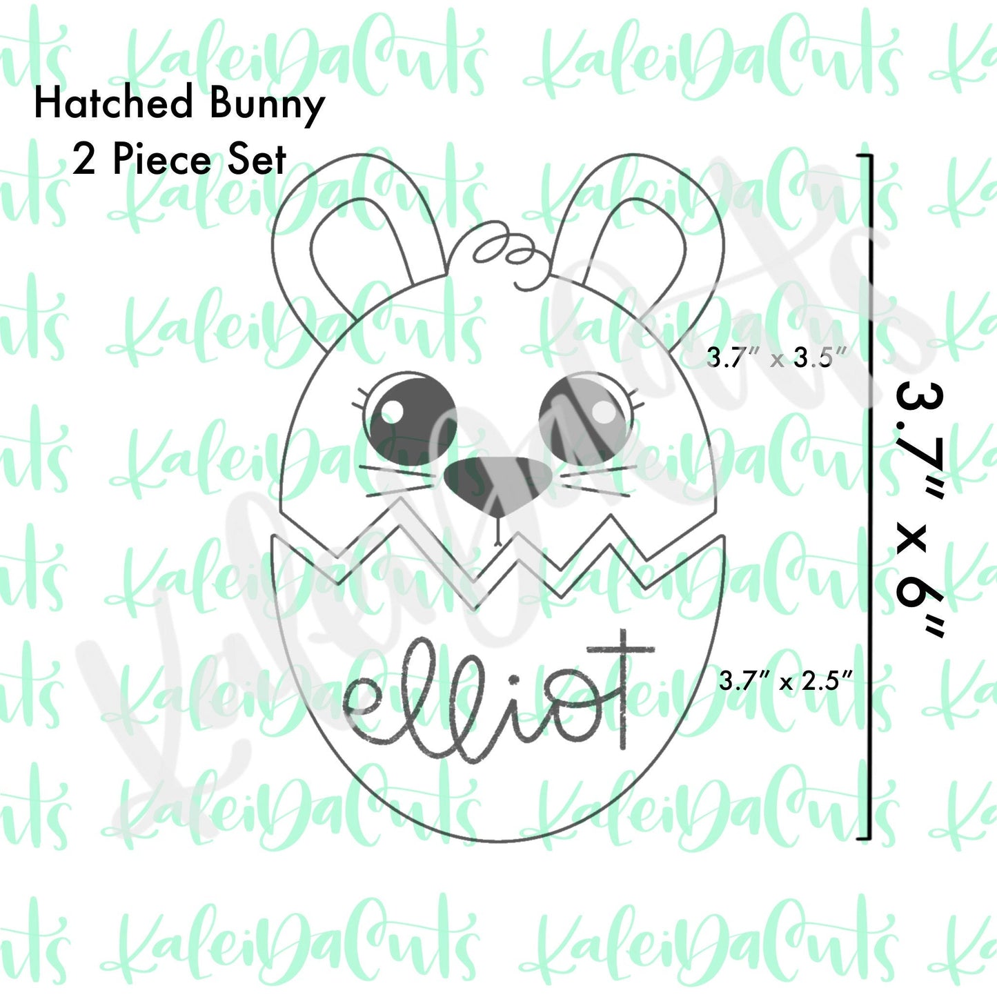 Hatched Bunny Set Cookie Cutter