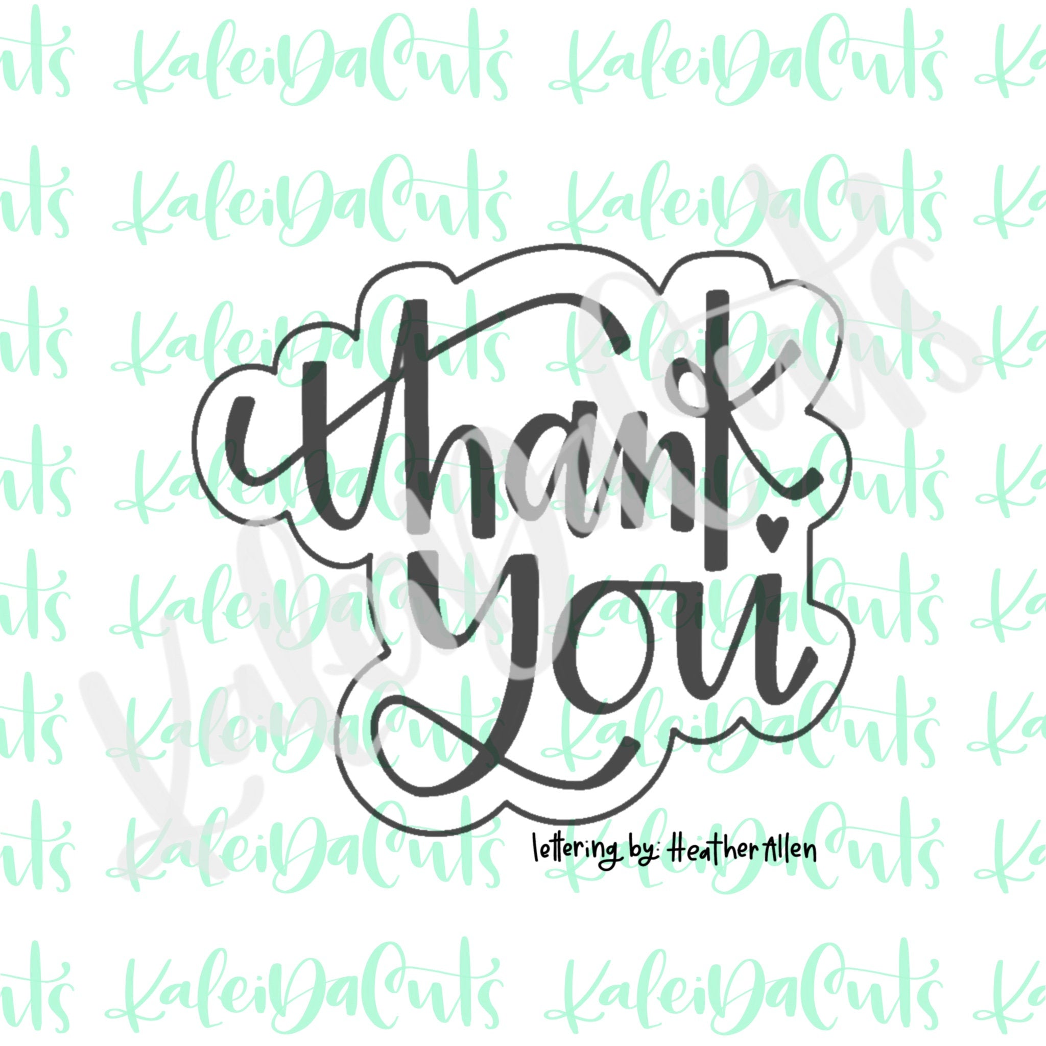 Chalkboard Thank You Tag - 2x2 Square - Digital Download - KaleidaCuts