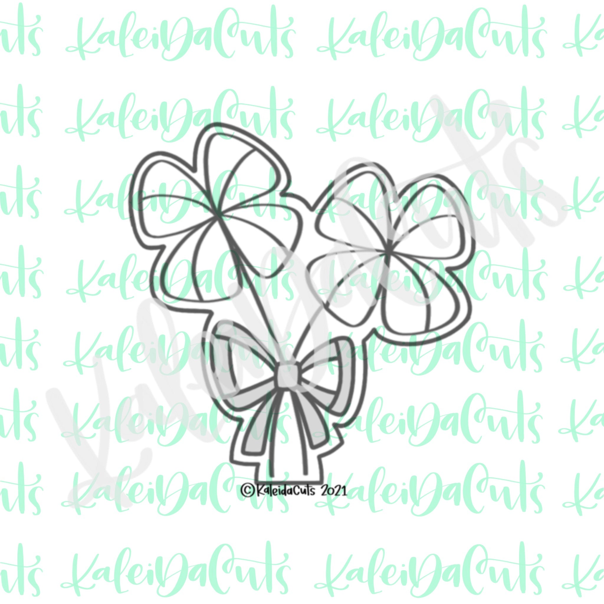 Lucky Clover Bouquet Cookie Cutter - KaleidaCuts