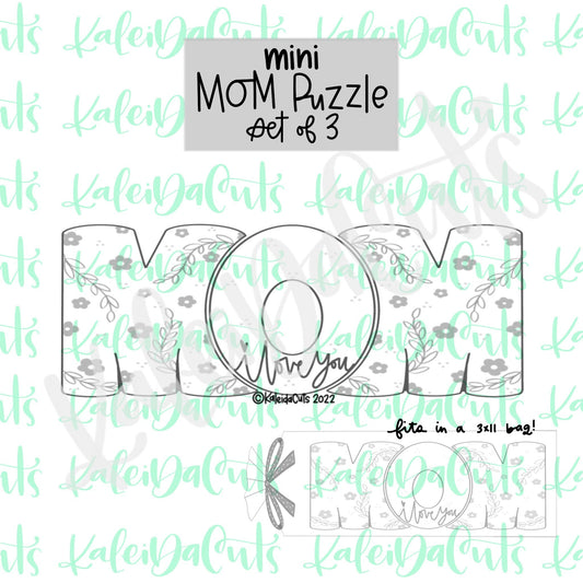 Mini Mom Puzzle Cookie Cutter Set of 3