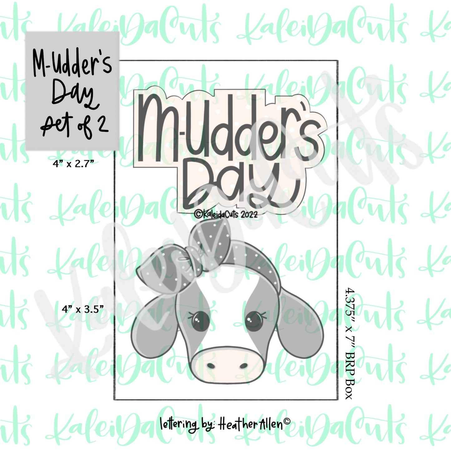 Happy Mudder's Day Cookie Cutter Set of 2