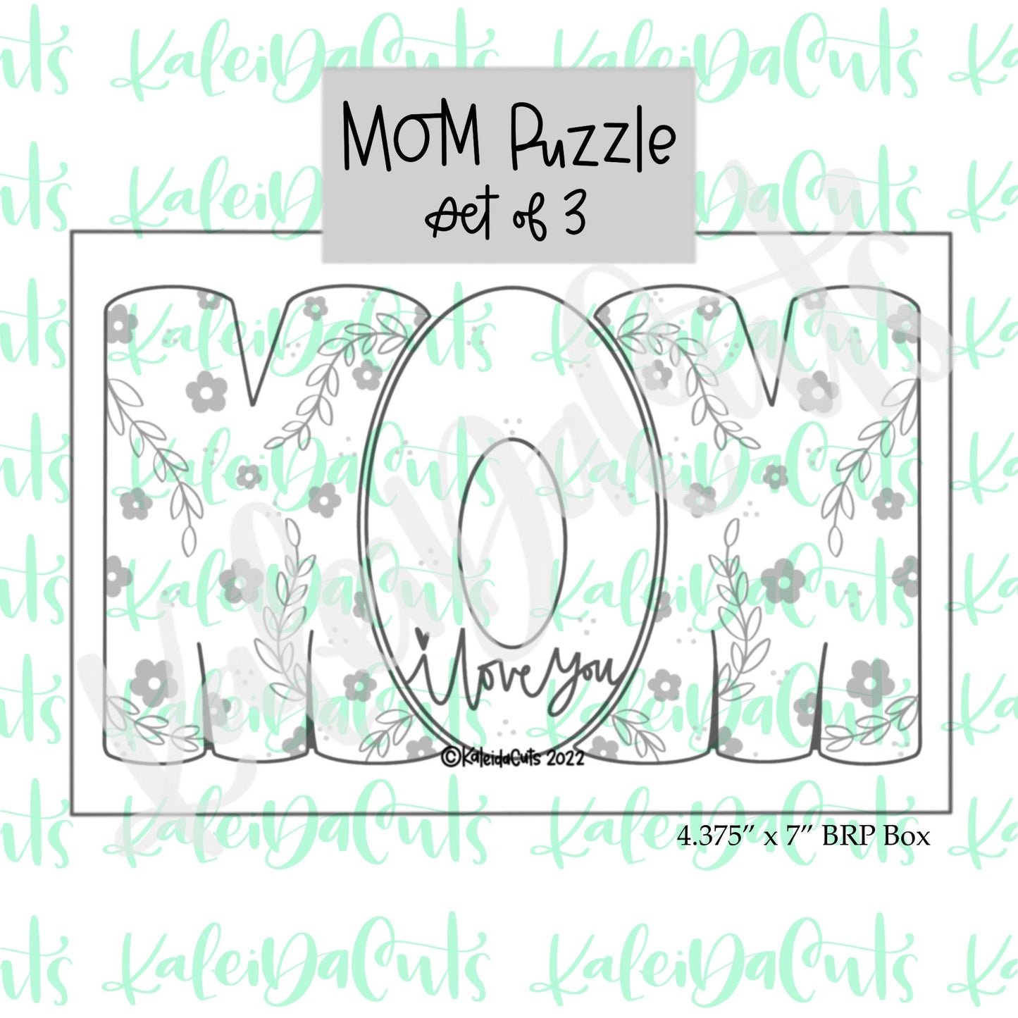 Mom Puzzle Cookie Cutter Set of 3