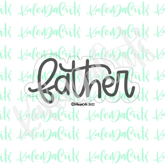 Father Lettering Cookie Cutter