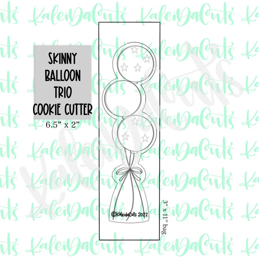 Skinny Balloon Trio 6.5" Cookie Cutter