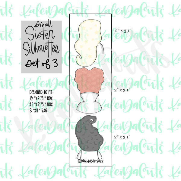 Small Sister Silhouettes Set of 3 Cookie Cutters - KaleidaCuts