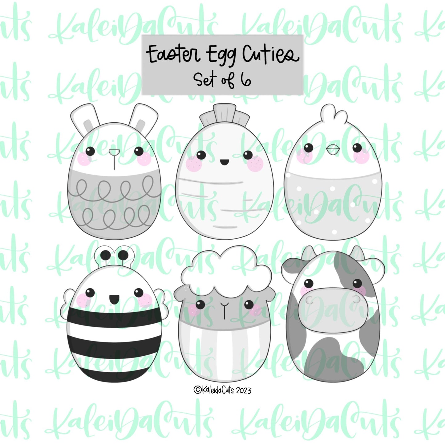 Easter Egg Cutie Set of 6 Cookie Cutters