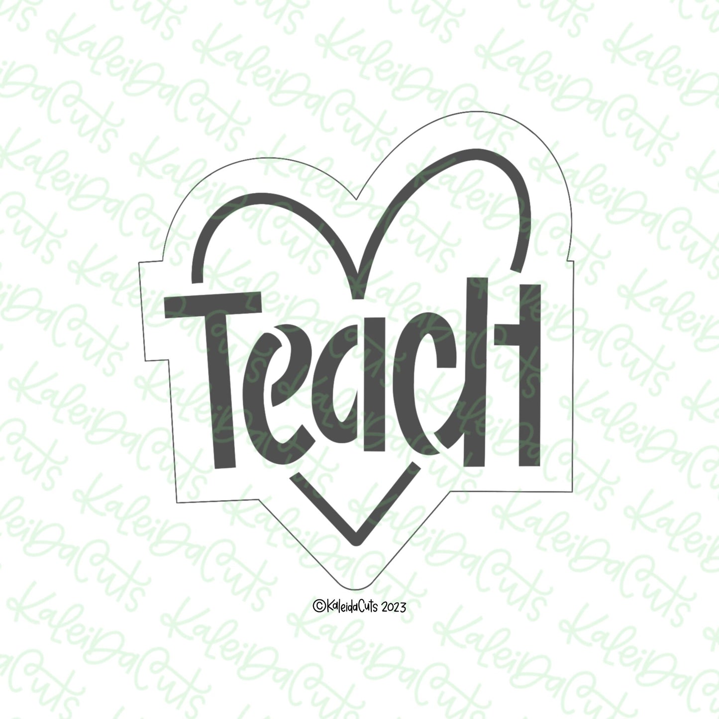 Teach Heart Cookie Cutter